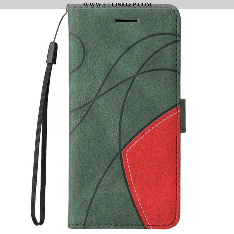 Etui Folio do Samsung Galaxy M52 5G z Łańcuch Linia Tuszu Do Smyczy